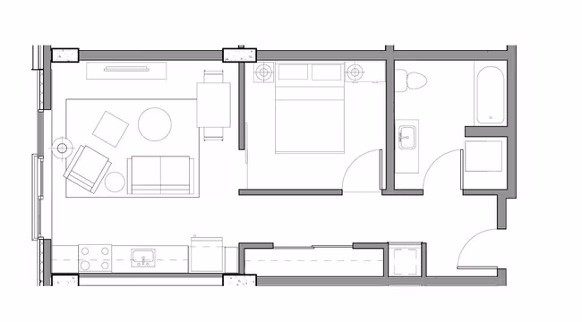 1x1 A 0410 floor plan